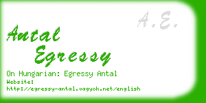 antal egressy business card